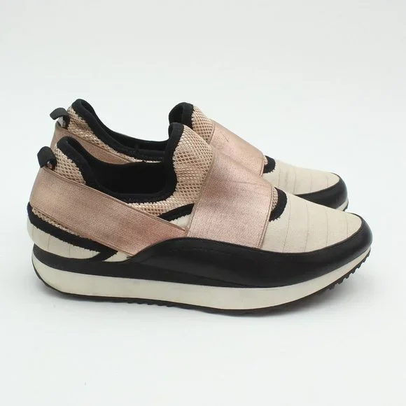 STEVE MADDEN Kyra Womens Beige n Rose Gold Slip-on Retro Sneakers - Picture 10 of 12